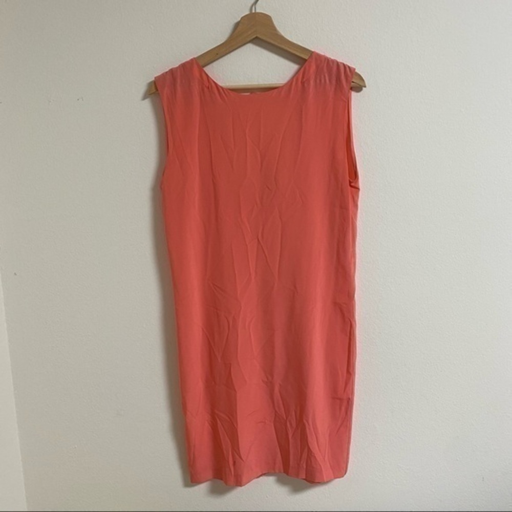 Maje paris sleeveless straight cut silk dress